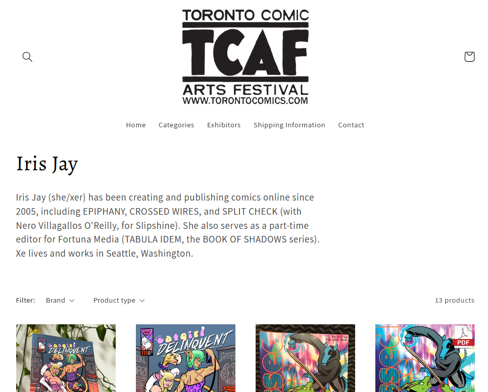 tcaf marketplace webpage screenshot